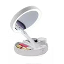 Espelho BellaLux™ – Dupla Face 10x com LED e Organizador