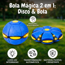Bola Mágica 2 em 1: Vira Disco Voador com LED – Diversão Sem Limites para Crianças e Pets