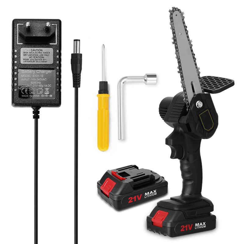 TurboSaw Portátil - Motosserra Portátil 6” 21V – Serra Elétrica de Poda a Bateria