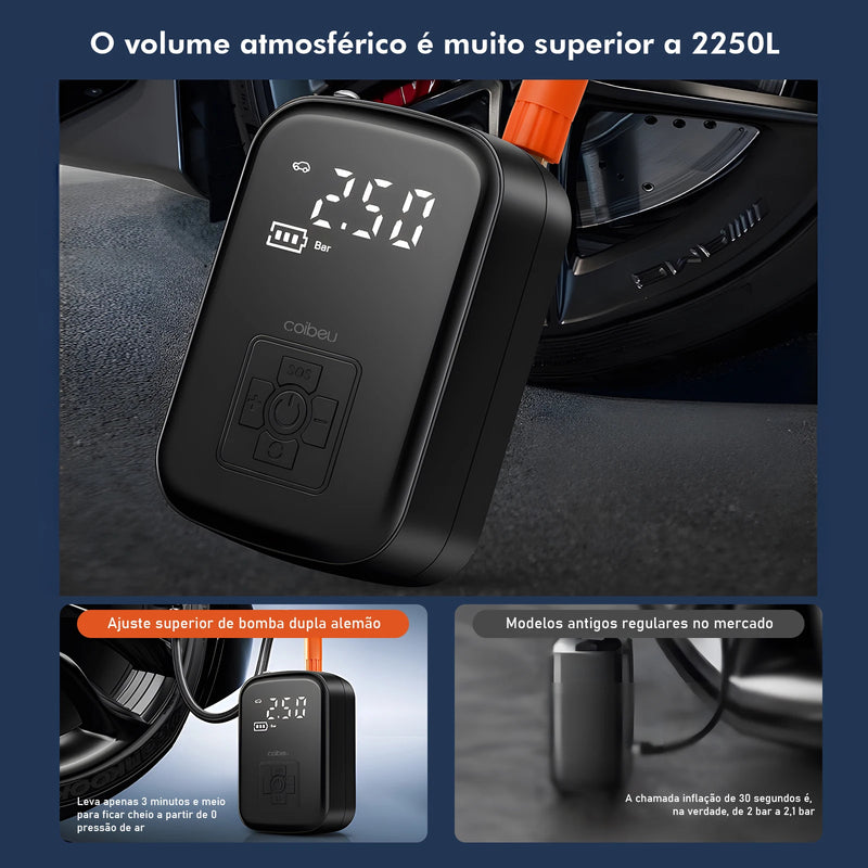 PumpAir, o Compressor de Ar Portátil Multiuso - Recarregável e Sem Fio