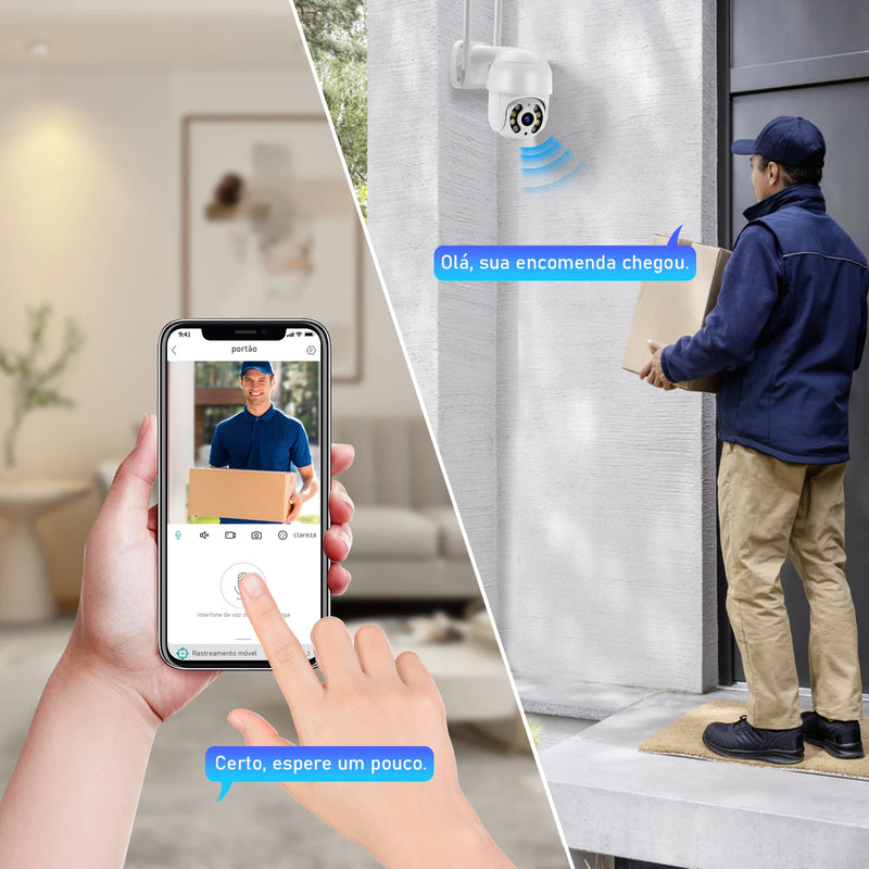 Câmera de Segurança UltraDefender -  Wi-Fi 4K Ultra HD: Tranquilidade em Alta Definição
