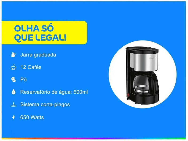 Cafeteira Arno Perfectta 12 Cafés (110V) - Praticidade e sabor