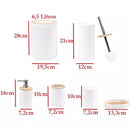 Conjunto de Acessórios para Banheiro Bambu – Organização Premium em 6 Peças
